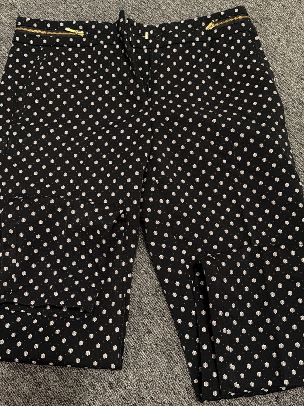 H&M Black Polka Dot Girls' Shorts with Gold Zippers